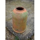 A weathered terracotta rhubarb forcer