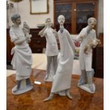Four 1970s Lladro porcelain figures