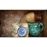 Various decorative ceramics and glasses