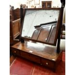 A 19th century mahogany toilet mirror