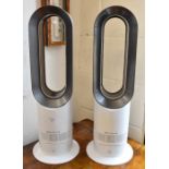 Two unboxed Dyson AM09 hot and cool jet Jet Focus heater and fan