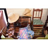 A box of assorted doll's furniture and accessories