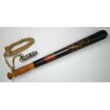 A Victorian Special Constable's painted truncheon