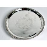 A heavy quality George III silver card salver