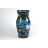 A 19th century Japanese cloisonne vase decorated with birds and flowers, Meiji period