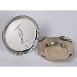 Silver salver and dish