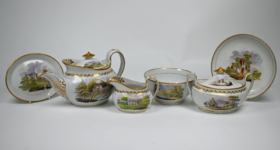 A New Hall china tea service - Image 5 of 9