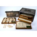 An Arts & Crafts style mah jong set