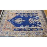 An antique Persian hand-made Kashan rug