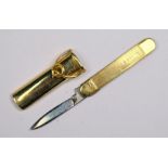An 18ct yellow gold fob penknive