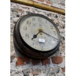 AMENDED DESCRIPTION - A vintage Smiths 8-day 'Empire' movement 'NAAFI' dial clock