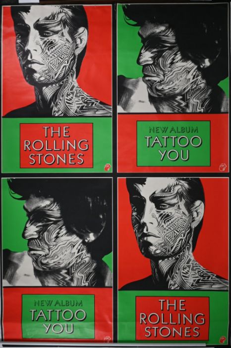 A large Rolling Stones poster, advertising the album 'Tatoo You'