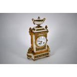 Japy Freres & Co, Paris, a good quality French ormolu mounted alabaster salon clock