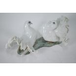 A Rosenthal porcelain group of two doves