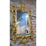 A Chippendale style carved giltwood mirror