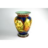 A large Doulton Lambeth faience baluster vase