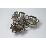 Georgian silver trefoil shell nut dish