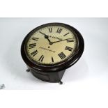 F W Cottage, Enfield Wash, a 19th century mahogany single fusee 29 cm dial clock,