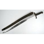 An antique bayonet with 57.5 cm recurved and fullered blade