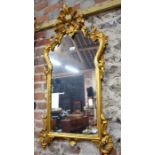 A Chippendale style giltwood framed mirror