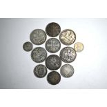 Various Georgian and Victorian silver coins