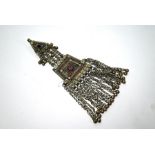 A NW Indian white metal Kutchi pendant