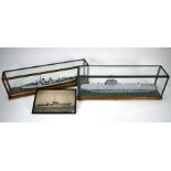 Two vintage scratch built scale model ships - 'HMS Tenedos' and 'HMS Glory' (20