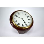 A restored George III mahogany single fusee dial clock