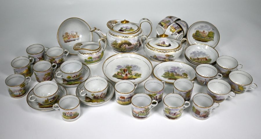 A New Hall china tea service