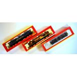 Three boxed Hornby 00 gauge diesel electric locomotives