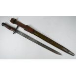 A World War I US Army bayonet with 43 cm fullered Remington blade