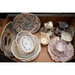 A selection of Georgian and later porcelain and other ceramics
