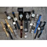 Nineteen various gent's wristwatches