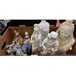 A large Parian style bust of Queen Victoria, and other items