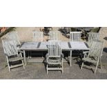 A Neptune teak garden dining set