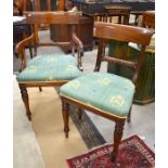A set of ten Regency style mahogany dining chairs