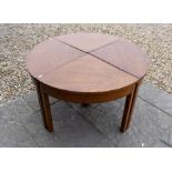 A circular oak low table