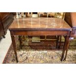 19th century mahogany folding tea table