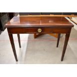 A 19th century mahogany tea table