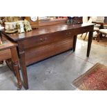 A stained hardwood hall table