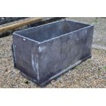 A large antique slate slating / feeding trough