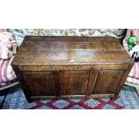 An 18th century oak coffer