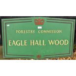 Eagle Hall Wood reclaimed Forestry Commission sign