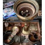 Quantity of decorative brassware and copper