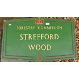 Strefford Wood reclaimed Forestry Commission sign