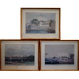 Five various reproduction prints depicting Indian views