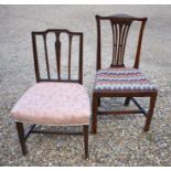 Two 19th century mahogany side chairs,