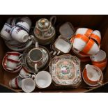 A Cantonese china famille-rose style tea service