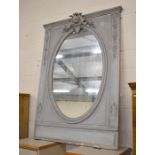A large 19th century French oval mirror