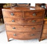 A 19th century mahogany bowfront chest of drawers